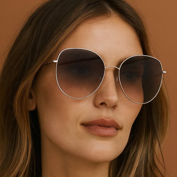 Longchamp Accessories - ✨ Longchamp Gold Frame Round Sunglasses – Designer Luxury Chic